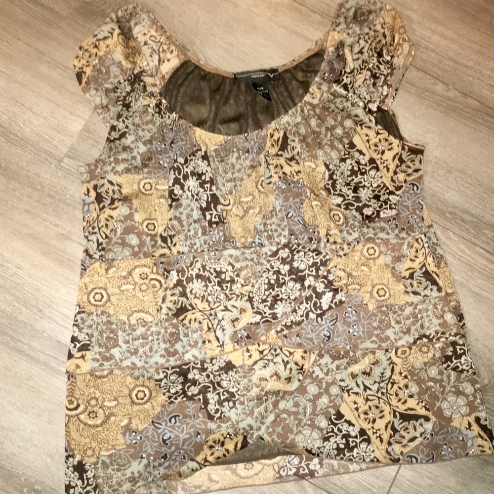 VENEZIA  WOMENS PRINTED BLOUSE SZ 14/16